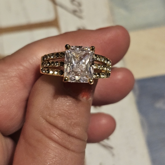 Charter Club Jewelry - Charter Club gold tone crystal ring size 9